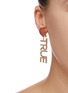 Front View - Click To Enlarge - BIJOUX DE FAMILLE - 'True Love' glass crystal drop clip earrings
