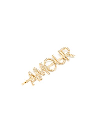 Detail View - Click To Enlarge - BIJOUX DE FAMILLE - 'Amour' faux pearl hair pin