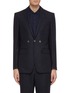 Main View - Click To Enlarge - BURBERRY - Snap button wool-mohair blazer
