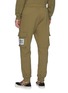 Back View - Click To Enlarge - BURBERRY - Textured logo print cargo sweatpants