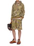 Figure View - Click To Enlarge - BURBERRY - Camouflage monogram print hoodie
