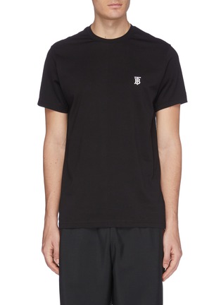 Main View - Click To Enlarge - BURBERRY - Monogram embroidered T-shirt