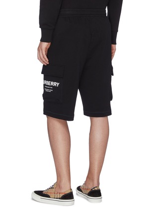 Back View - Click To Enlarge - BURBERRY - Horseferry print cargo sweat shorts