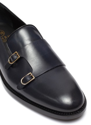 Detail View - Click To Enlarge - EDHÈN - 'Park' double monk strap leather shoes