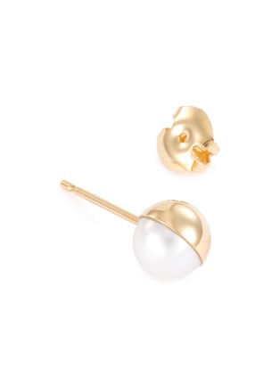 Detail View - Click To Enlarge - TASAKI - 'Arlequin' freshwater pearl 18k yellow gold earrings