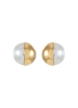 Main View - Click To Enlarge - TASAKI - 'Arlequin' freshwater pearl 18k yellow gold earrings
