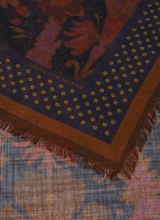 Detail View - Click To Enlarge - DRIES VAN NOTEN - Foliage print scarf