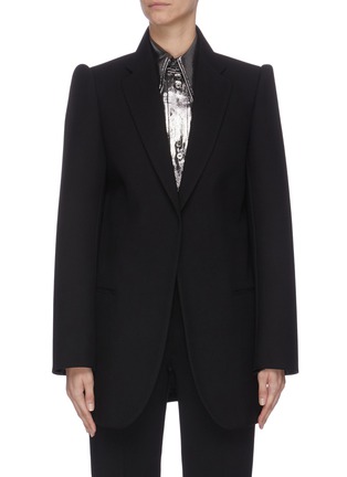 Main View - Click To Enlarge - BALENCIAGA - Suspended shoulder belted coat