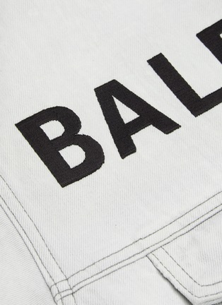  - BALENCIAGA - Logo print oversized denim jacket