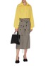 Figure View - Click To Enlarge - BALENCIAGA - Ring collar ruched blouse