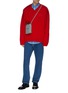 Figure View - Click To Enlarge - BALENCIAGA - Pinched logo embroidered oversized sweater