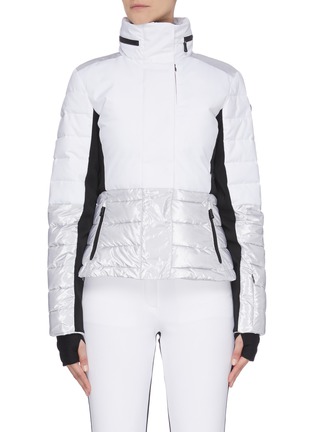 Main View - Click To Enlarge - ERIN SNOW - 'Sari' colourblock panelled cinched waist hooded puffer jacket