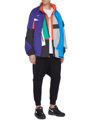 Figure View - Click To Enlarge - NIKELAB - 'NRG' colourblock layered windbreaker jacket