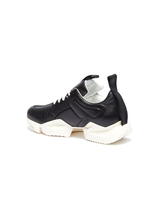  - BEN TAVERNITI UNRAVEL PROJECT  - Chunky outsole logo grosgrain tape leather sneakers