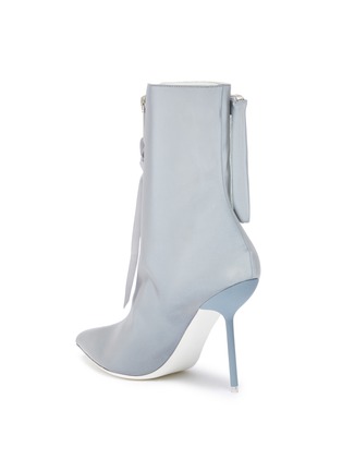 - BEN TAVERNITI UNRAVEL PROJECT  - Pin heel zip pouch reflective ankle boots
