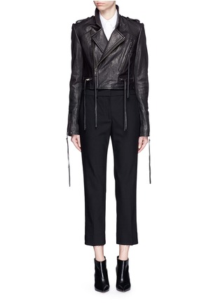 Main View - Click To Enlarge - HAIDER ACKERMANN - 'Till Death Do Us Part' leather biker jacket