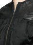Detail View - Click To Enlarge - HAIDER ACKERMANN - 'Tago' cotton leather bomber jacket
