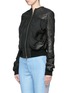 Front View - Click To Enlarge - HAIDER ACKERMANN - 'Tago' cotton leather bomber jacket