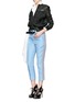 Figure View - Click To Enlarge - HAIDER ACKERMANN - 'Tago' cotton leather bomber jacket
