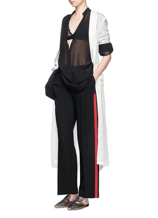 Figure View - Click To Enlarge - HAIDER ACKERMANN - 'Conium' oversized silk georgette blouse