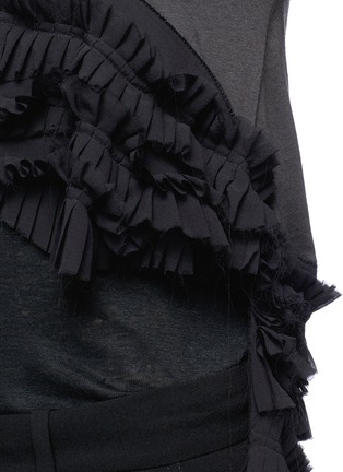 Detail View - Click To Enlarge - HAIDER ACKERMANN - 'Awuna' asymmetric tiered ruffle T-shirt