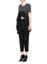 Front View - Click To Enlarge - HAIDER ACKERMANN - 'Awuna' asymmetric tiered ruffle T-shirt