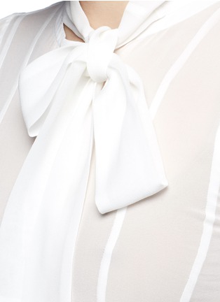 Detail View - Click To Enlarge - HAIDER ACKERMANN - Layered ruffle sleeve silk chiffon top