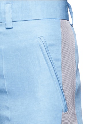 Detail View - Click To Enlarge - HAIDER ACKERMANN - 'Ekumuru' side stripe linen-silk pants
