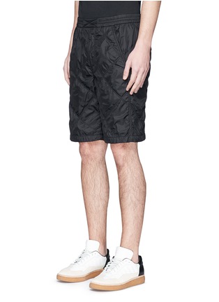 Front View - Click To Enlarge - ALEXANDER WANG - Diamond quilted tech shorts