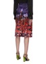 Back View - Click To Enlarge - DRIES VAN NOTEN - 'Santon' floral photographic print satin skirt