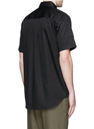 Back View - Click To Enlarge - ALEXANDER WANG - Patch appliqué cotton twill shirt