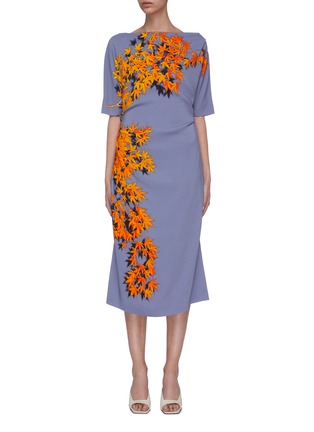 Main View - Click To Enlarge - DRIES VAN NOTEN - Leaf photographic print dress