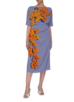 Figure View - Click To Enlarge - DRIES VAN NOTEN - Leaf photographic print dress