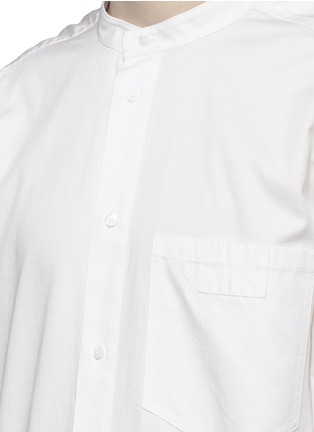 Detail View - Click To Enlarge - ALEXANDER WANG - Logo patch pocket long twill shirt