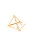 Detail View - Click To Enlarge - SHIHARA - 'Triangle' diamond 18k yellow gold pyramid single earring – 10mm