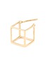 Detail View - Click To Enlarge - SHIHARA - 'Square' diamond 18k yellow gold cube single earring – 10mm