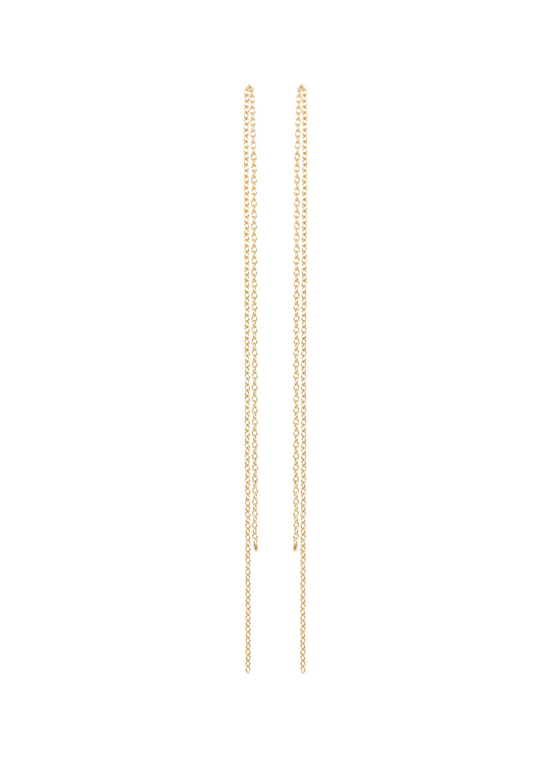 'Chain' 18k yellow gold drop earrings - 200mm