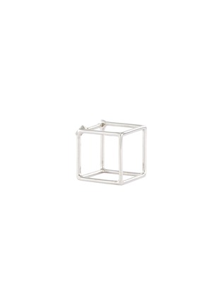 Main View - Click To Enlarge - SHIHARA - 'Square' 18k white gold cube single earring – 10mm