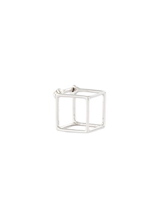 Main View - Click To Enlarge - SHIHARA - 'Square' 18k white gold cube single earring – 7mm