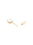 Detail View - Click To Enlarge - SHIHARA - Half Pearl 90°' Akoya pearl 18k yellow gold single stud earring
