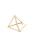 Detail View - Click To Enlarge - SHIHARA - 'Triangle' diamond 18k yellow gold pyramid single earring – 15mm