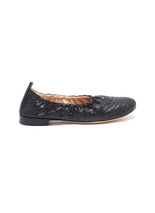 Main View - Click To Enlarge - RODO - High Throat python leather ballet flats