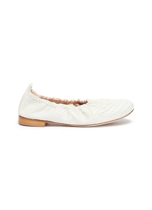Main View - Click To Enlarge - RODO - 'High Throat' python leather ballet flats