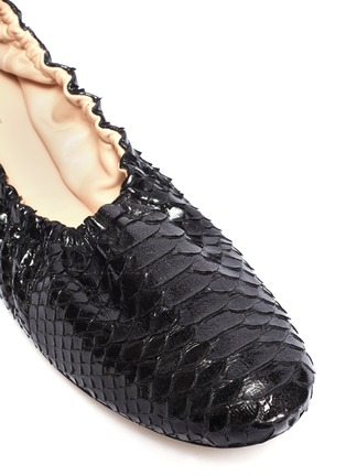 Detail View - Click To Enlarge - RODO - 'High Throat' python leather flats