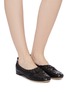 Figure View - Click To Enlarge - RODO - 'High Throat' python leather flats