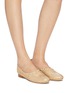 Figure View - Click To Enlarge - RODO - 'High Throat' metallic python leather ballet flats