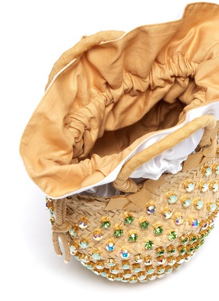 Detail View - Click To Enlarge - LE NINÈ - 'Nina' small glass crystal opal basket bag