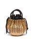 Main View - Click To Enlarge - LE NINÈ - 'Luxury Nina' small glass crystal fringe basket bag
