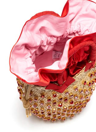 Detail View - Click To Enlarge - LE NINÈ - 'Nina Twist' small glass crystal basket bag