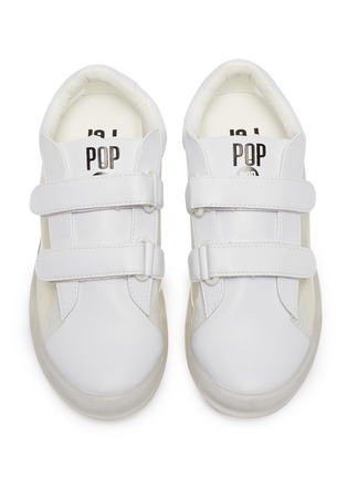 Detail View - Click To Enlarge - POP SHOES - 'St Laurent EZ' LED midsole PVC panel kids sneakers